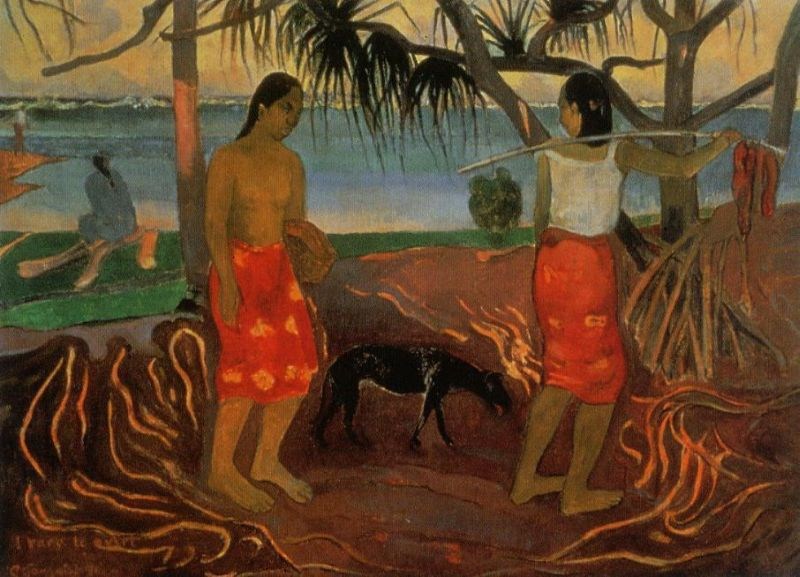 Paul Gauguin Beneath the Pandanus Tree